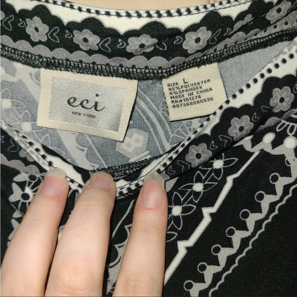 Eci paisley shirt dress L - Picture 2 of 3